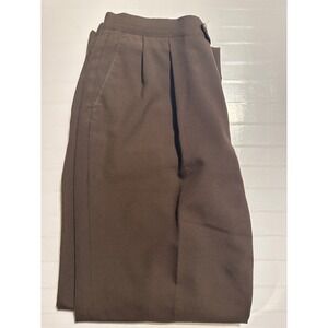VTG SANSABELT Mens Pleated Brown Dress Pants Casual Office Slacks Trouser 36/32